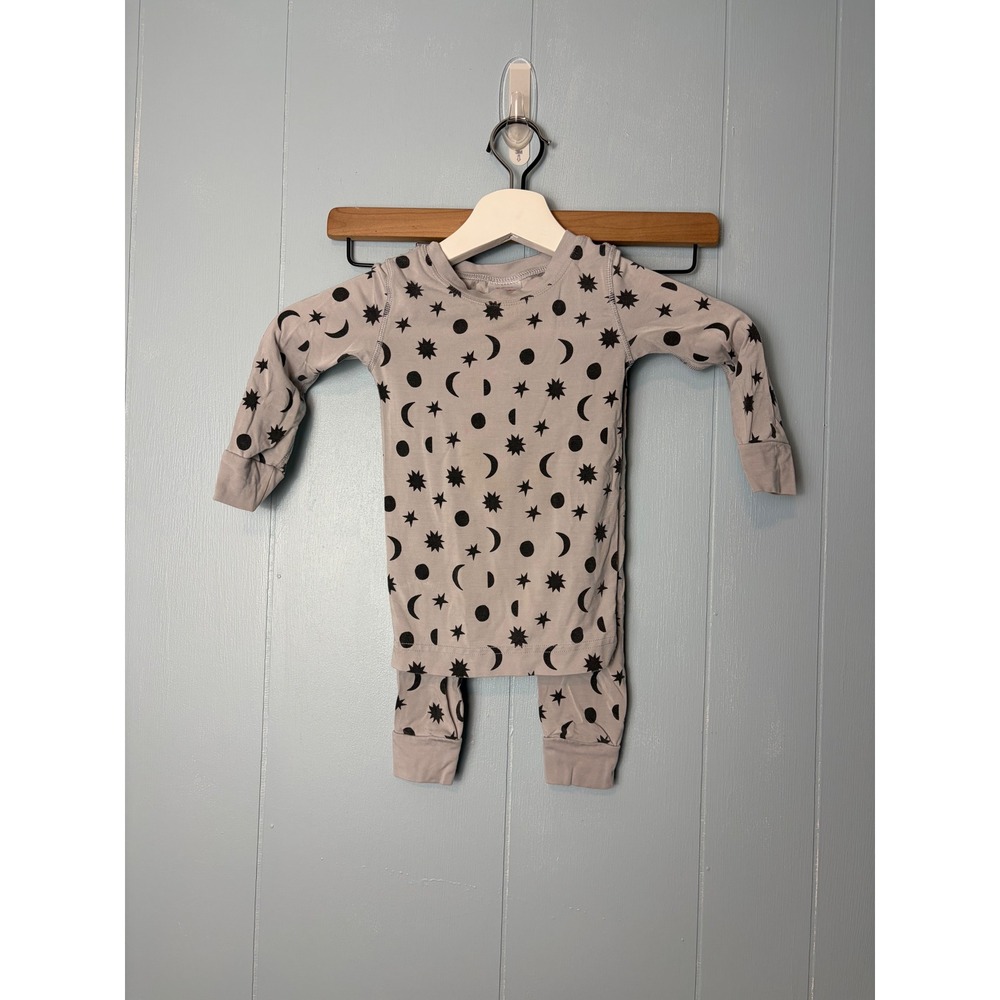 Hanna Andersson HannaSoft 2T Pajama Set Gray Celestial Moon Star 85cm
